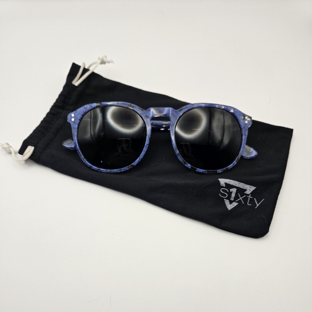 SIXTY ONE Vieques Polarized Sunglasses - Blue Tortoise/Black
